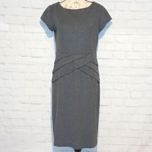 Adrienne Vittadini Fitted Grey Dress, Size 10